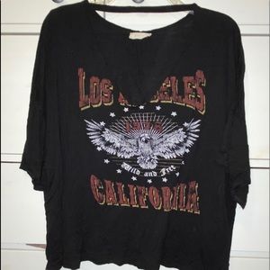 PLUS SIZE Black Los Angeles T-shirt